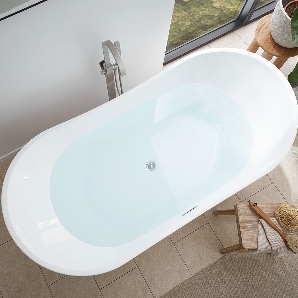 Home Deluxe - vrijstaand bad - OVALO - afmetingen: 170 x 80 x 72 cm - incl. complete accessoires | 2 personen, badkamer, acryl bad