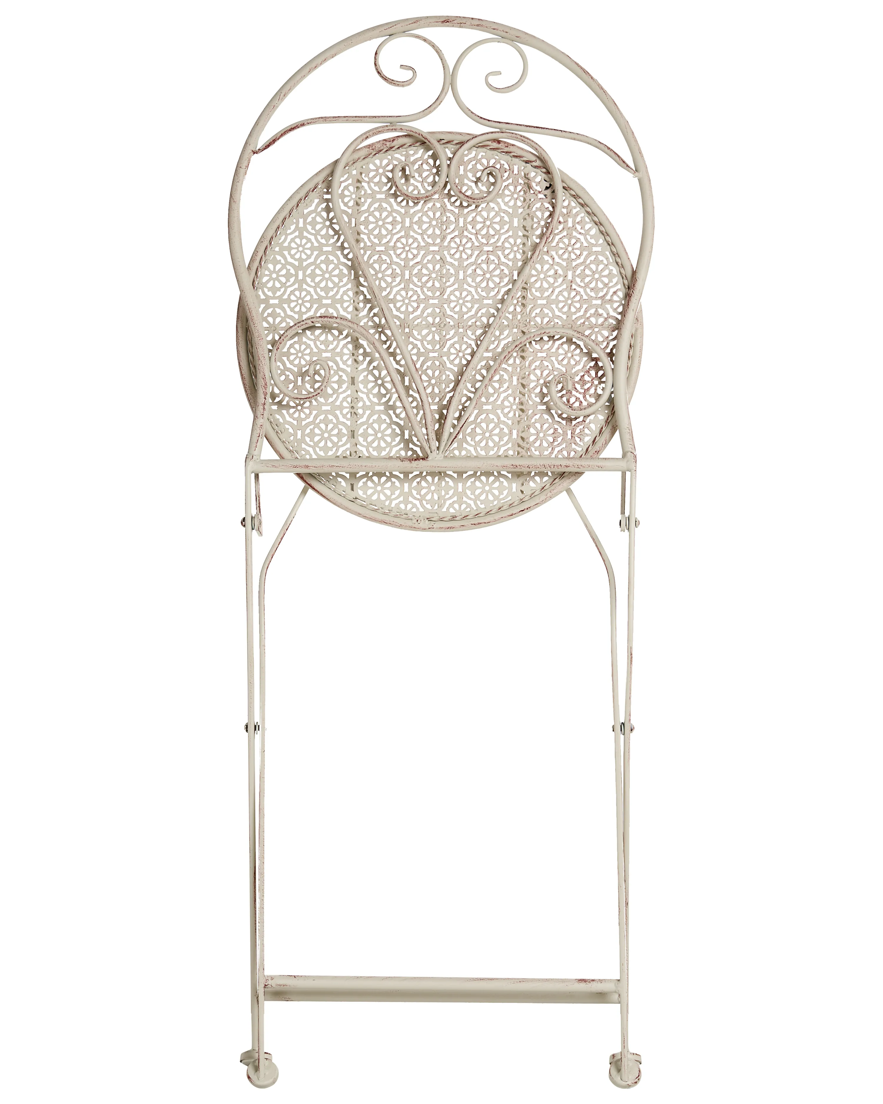 Set van 2 tuinstoelen FOLELLI inklapbaar Metaal Lichtbeige