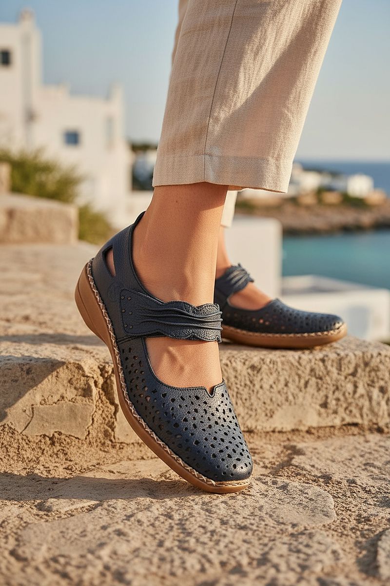 Rieker Sandalen Blauw Dames