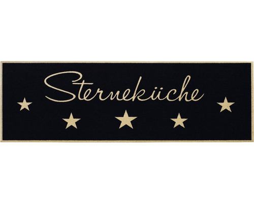Vuilvangmat Cook&Wash star keuken zwart 50x150 cm