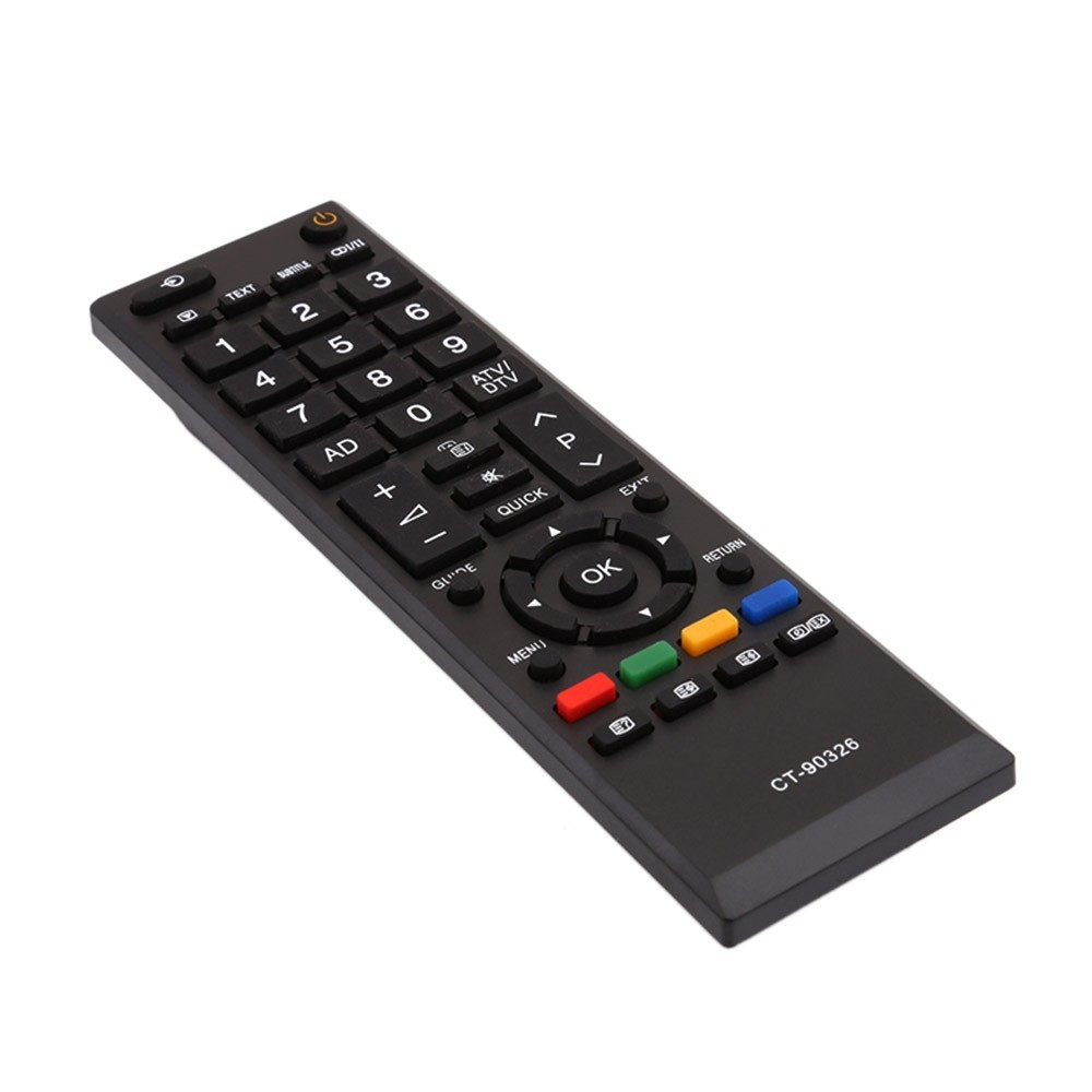 Universal Ersatz Fernbedienung mit 40 Tasten für Toshiba Smart TV Geräte (LCD / LED / 3D) - Schwarz