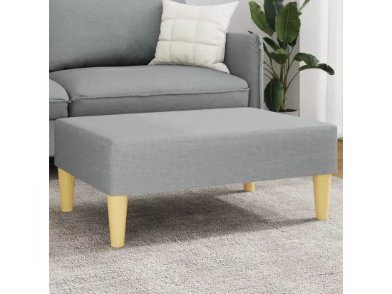 Repose-pied gris clair 77x55x31 cm tissu