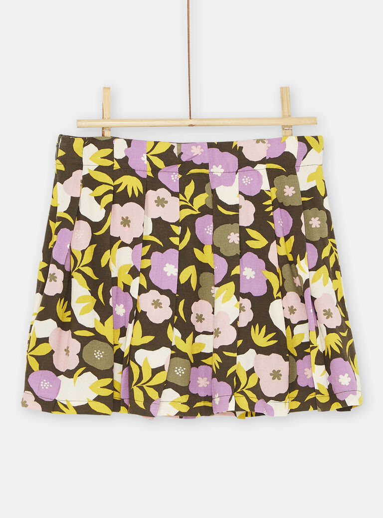 Jupe plissée multicolore fille