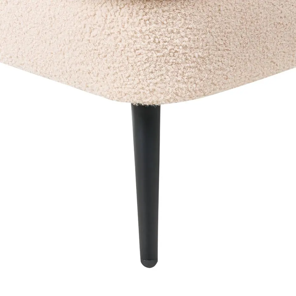 ALLIER - Chaise longue - Beige - Rechterzijde - Bouclé