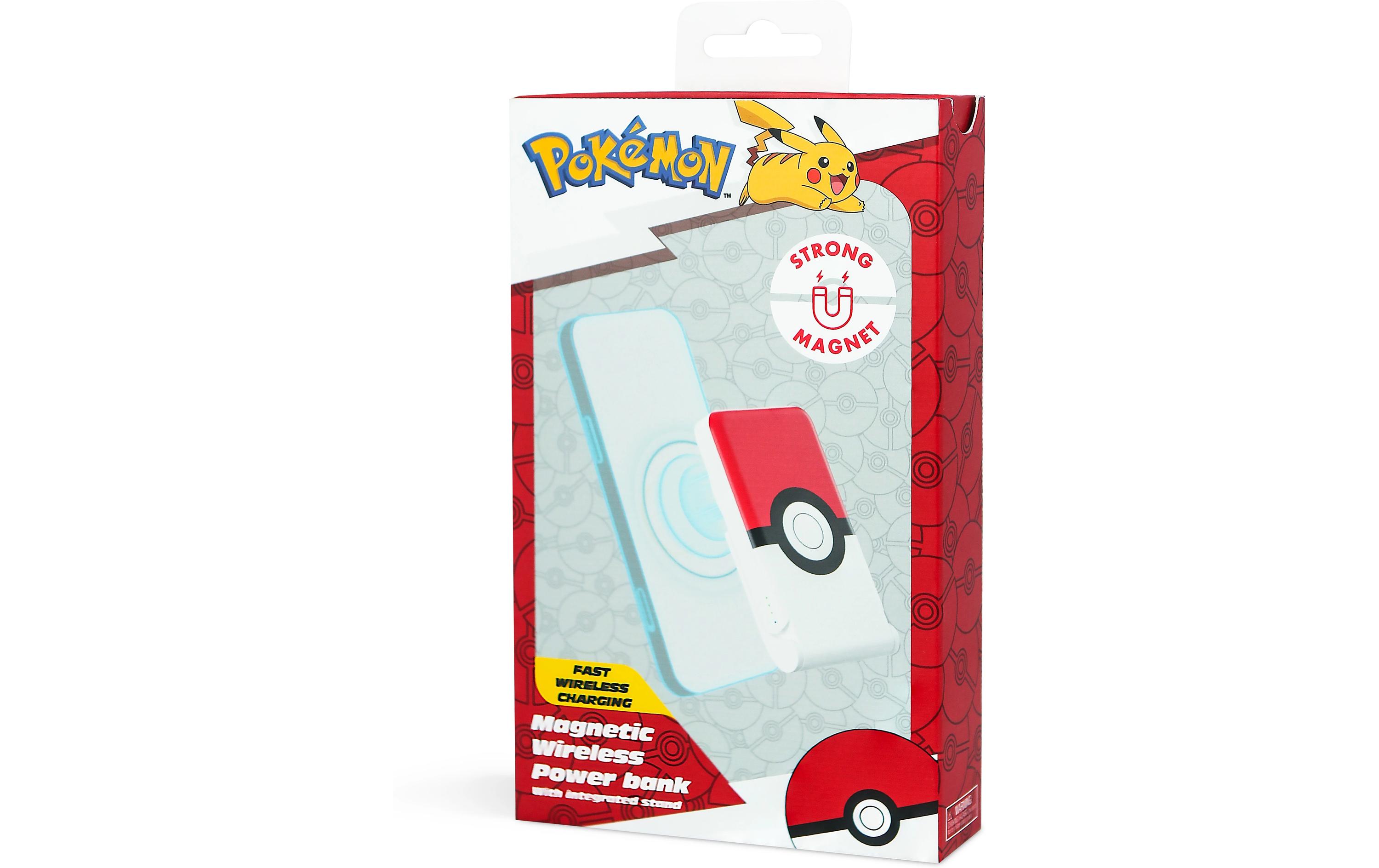 Powerbank Pokémon Pokeball 5000 mAhPowerbank mit integriertem Wireless Charger und Standfuss im Pokémon-Design