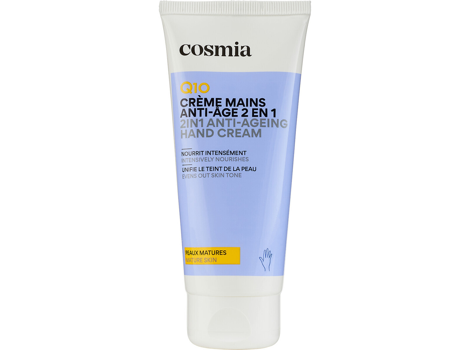 CREME DE MÃOS COSMIA Q10 ANTI-IDADE 2EM1 100ML