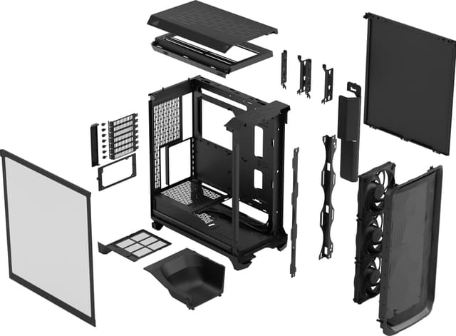 Fractal Design Meshify 3 PC kabinet (sort/let tonet)