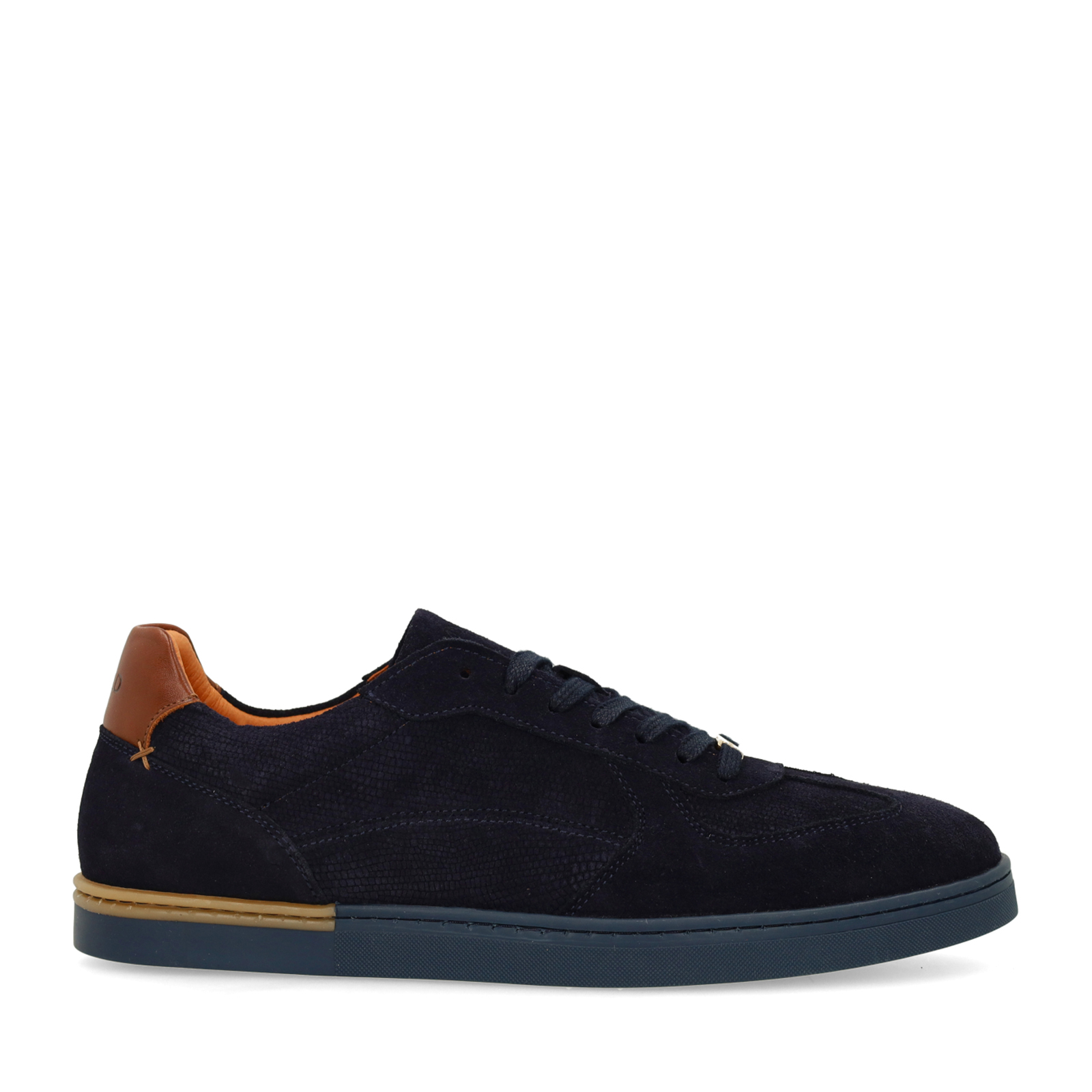 Donkerblauwe suède sneakers