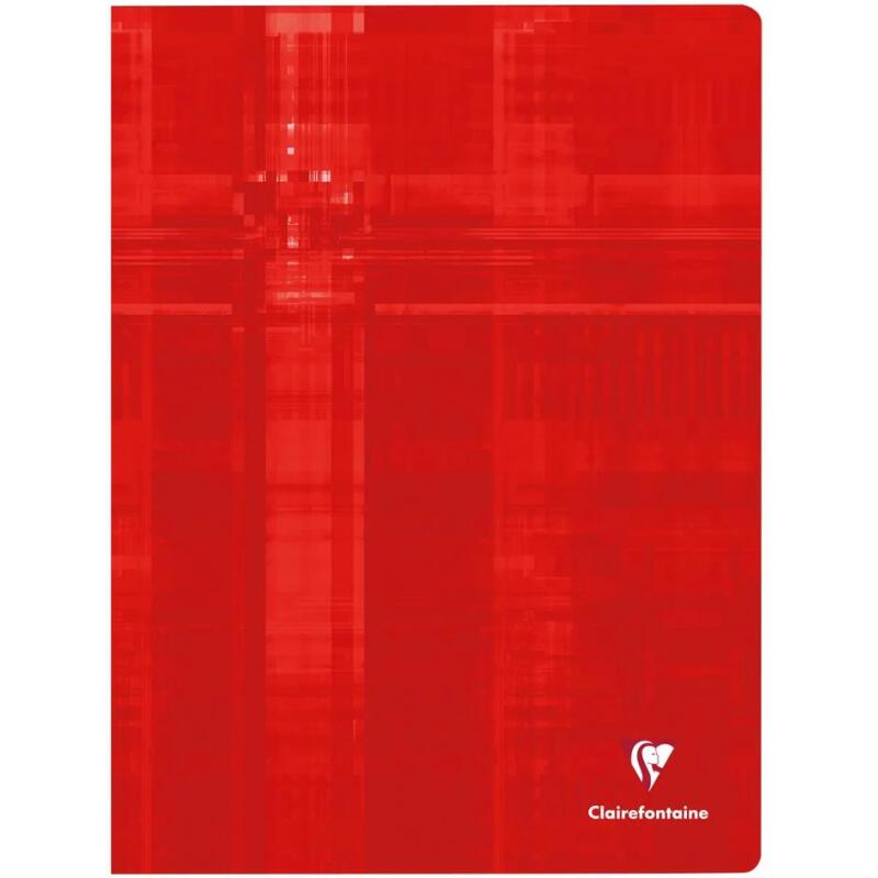 Cahier piqué 24x32 cm 96 pages petits carreaux + marge - Assortis
