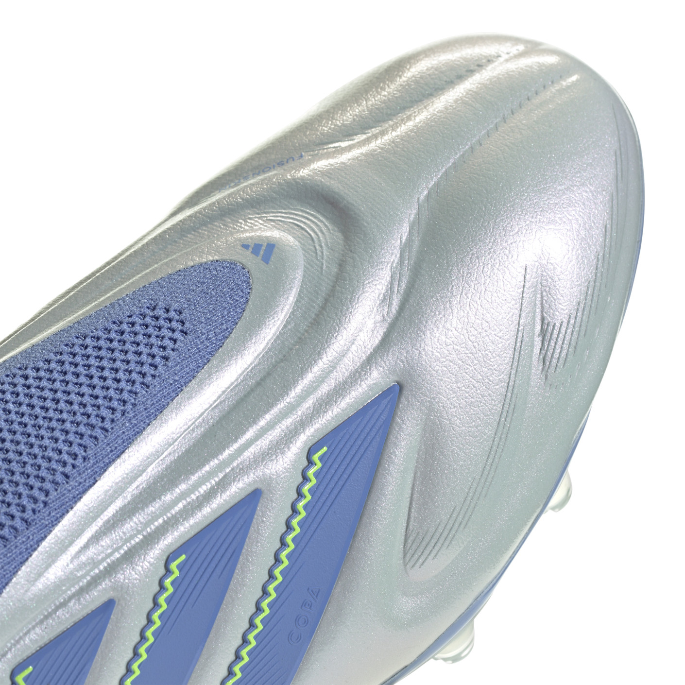 Adidas Copa Pure III Elite Veterloze Gras Voetbalschoenen (FG) Blauw Grijs Neongeel