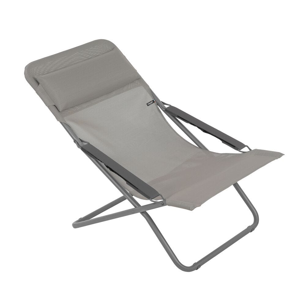 Mehrpositions-Klapp-Liegestuhl Transabed Batyline® Iso Braun Terre-Titane