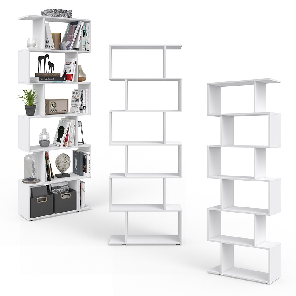 Vicco Raumteiler Levio Bücherregal Standregal Aktenregal Hochregal Regal Weiß
