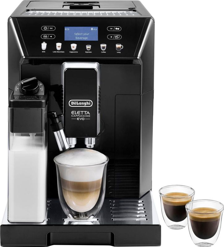 DeLonghi - Eletta Cappuccino Evo ECAM46.860.B - Koffiezetapparaat - Zwart - Bonen