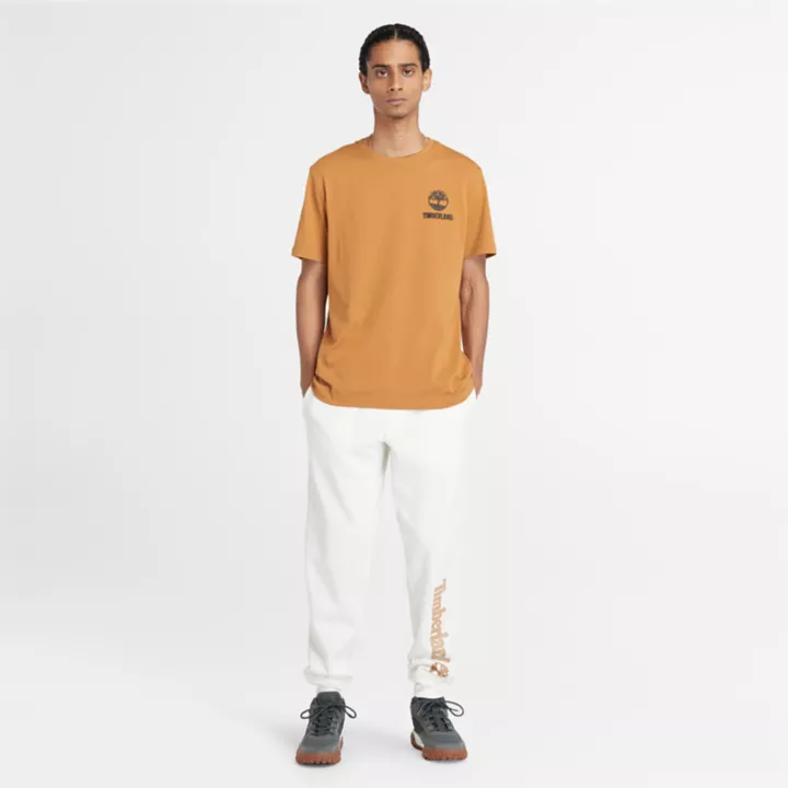 T-shirt à motif pour homme en jaune foncé