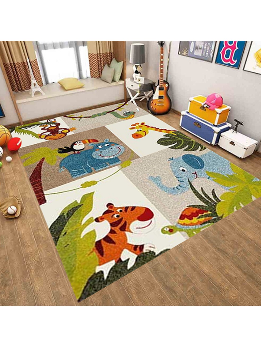 Mani Textile TPS_ENF_JUNGLE00 - Tapis pour chambre Enfant