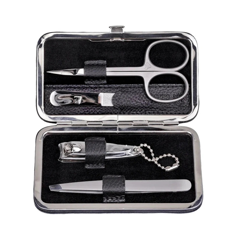 Sacher Manicure Etui Beugel 4-delig Zwart (leer)