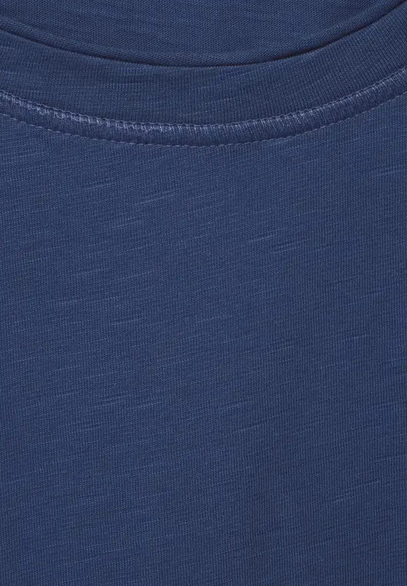 T-Shirt in Unifarbe - indigo blue