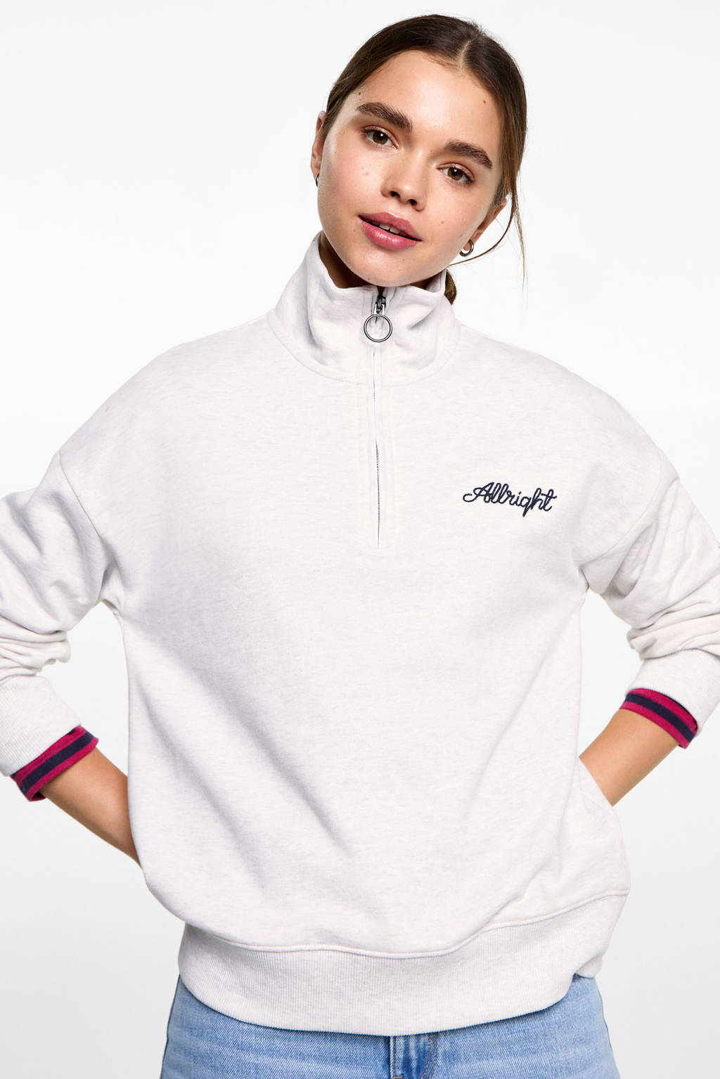 MANGO TEEN sweater lichtgrijs
