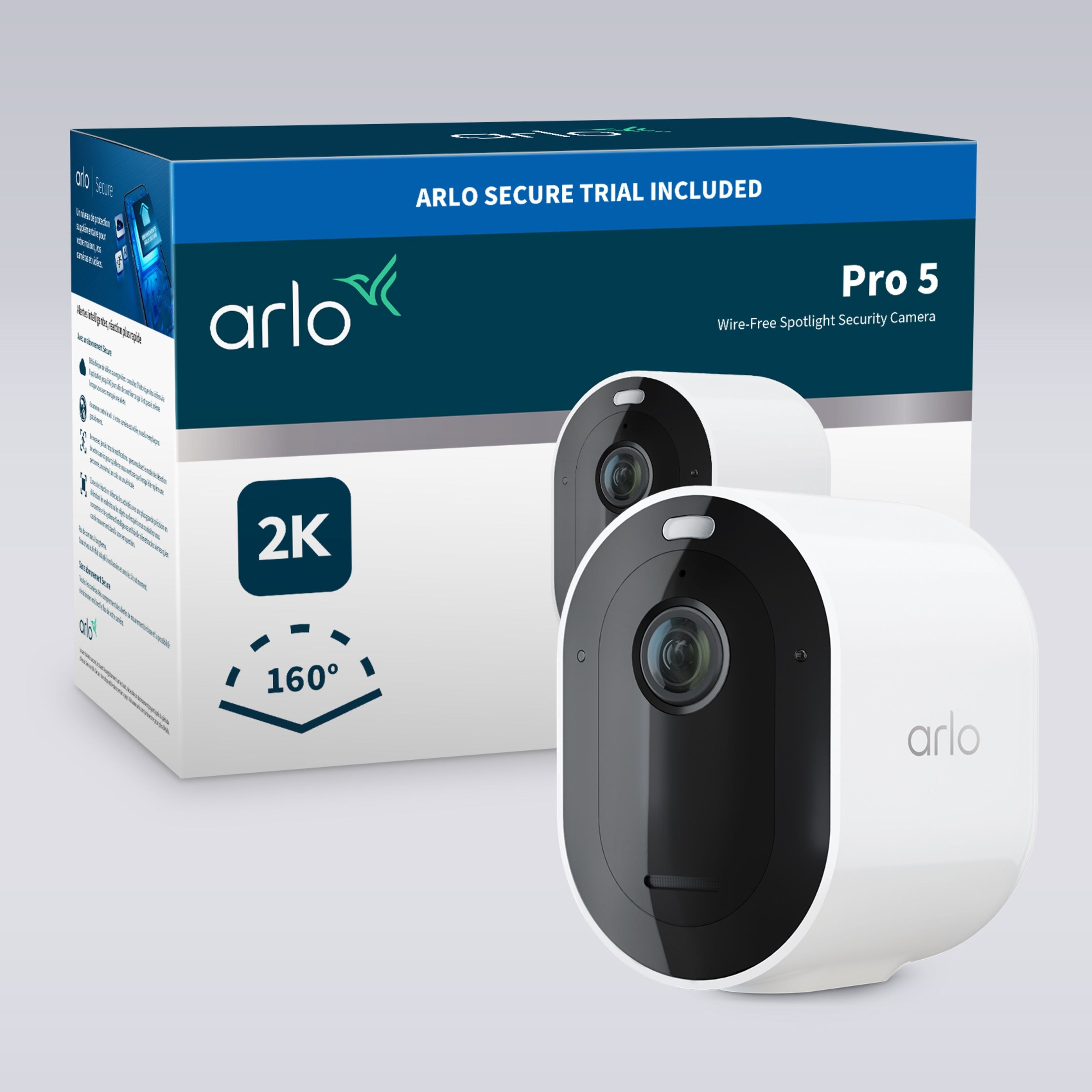 Arlo Pro 5 Trådløs Overvåkningskamera Spotlight 1-pack