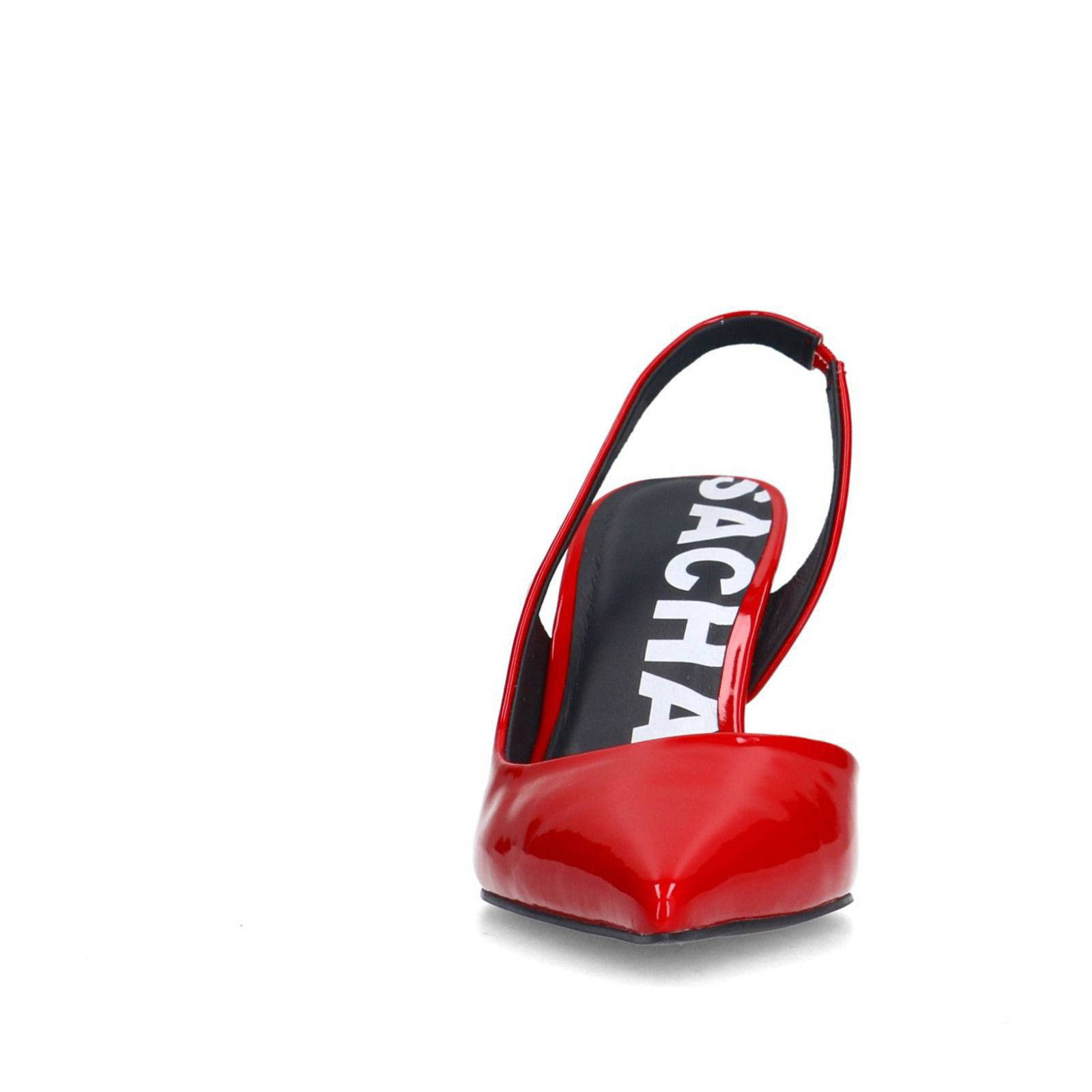 Sacha lak slingback pumps rood