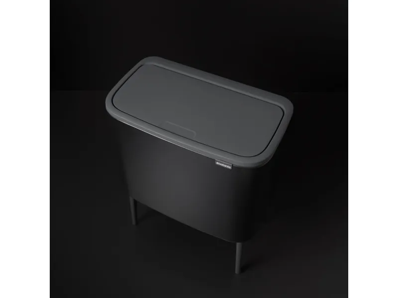 Brabantia Bo Touch Bin - Skraldespand - fliplåg - 34 L - affaldsseparation - mat sort