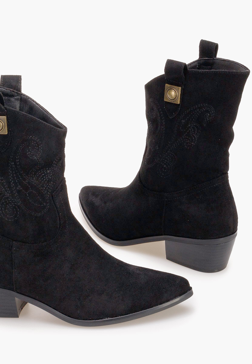 Bottes cowboy femme noires Avilina