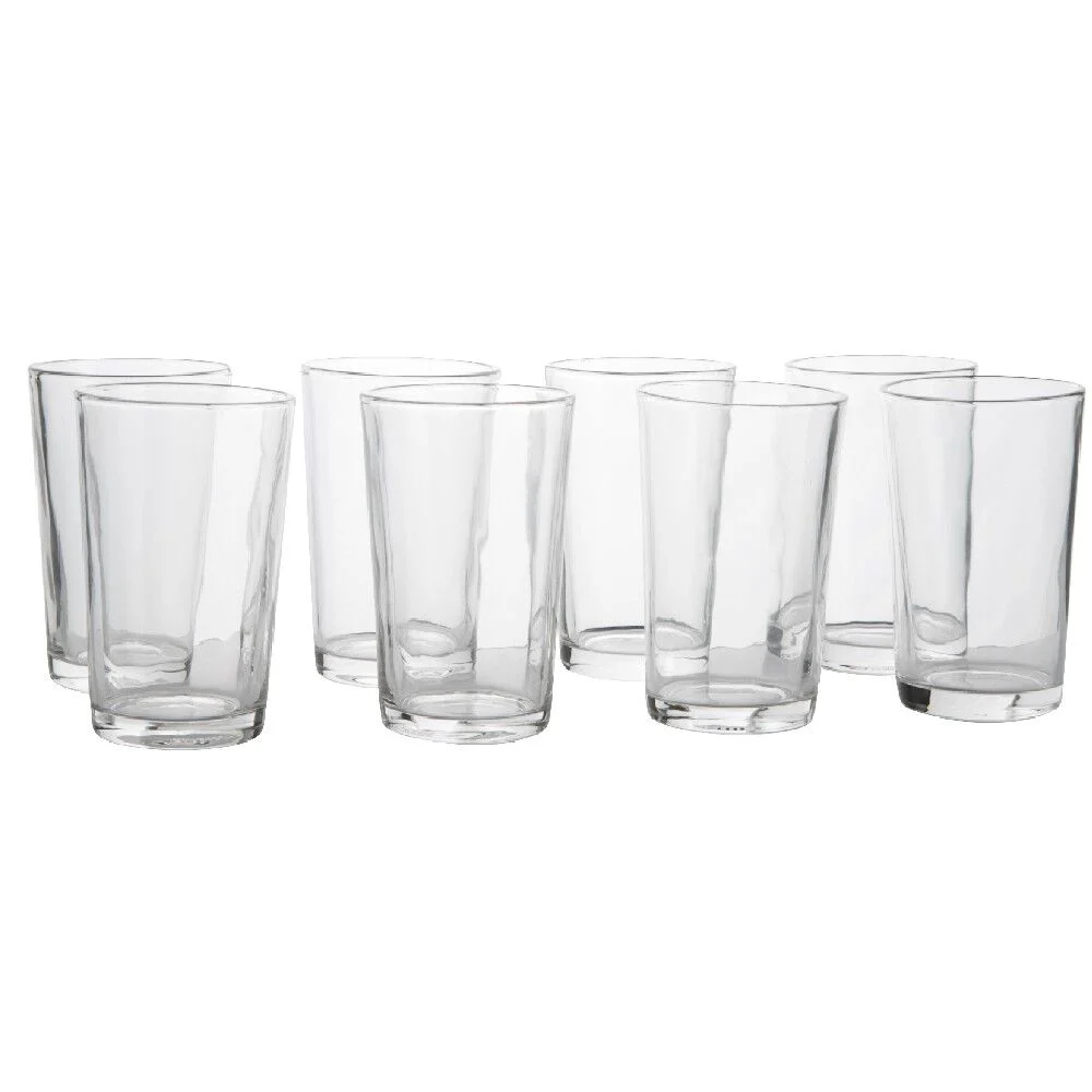 Gobelet en verre transparent x8