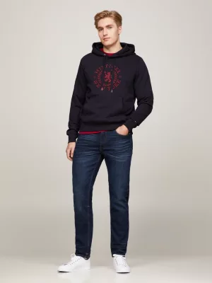 Moletom com capuz oversized com logo Crest