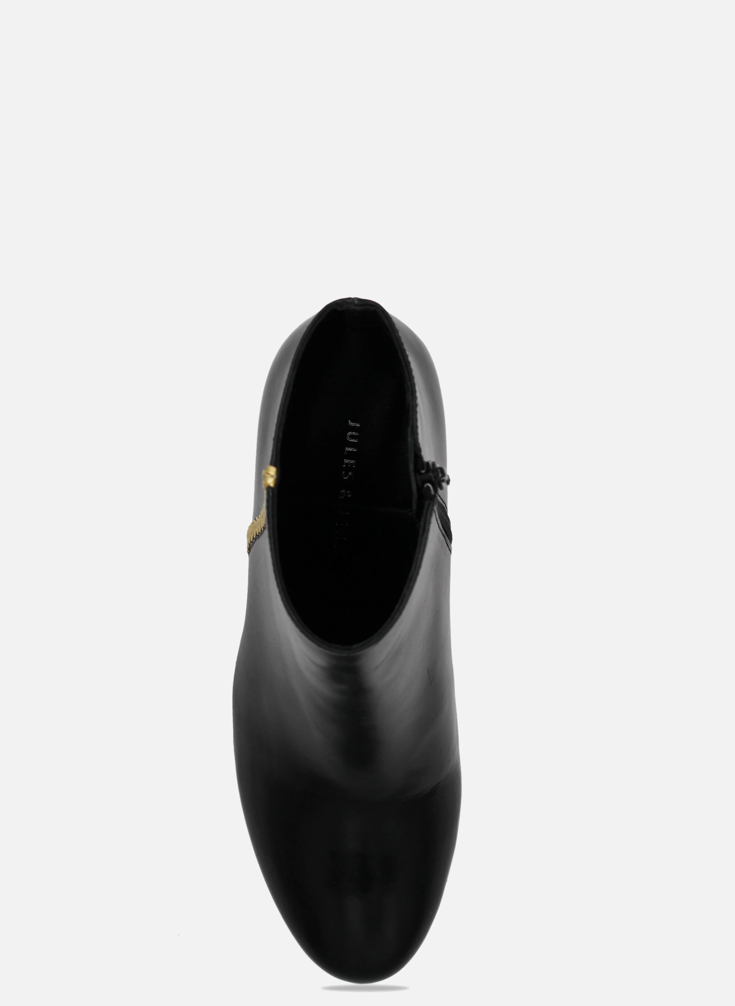 Bottines à talon cuir lisse | Noir