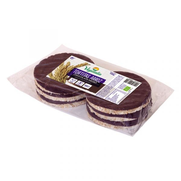 Vegetalia Panquecas de Arroz com Bio de Chocolate Preto 100g