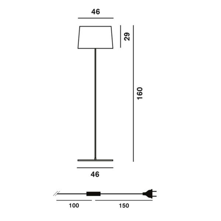 Foscarini Twiggy Lettura vloerlamp Burgundy