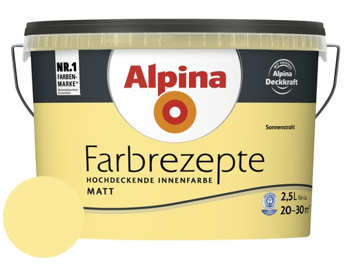 Alpina muurverf kleur recepten zonnestraal 2,5 l