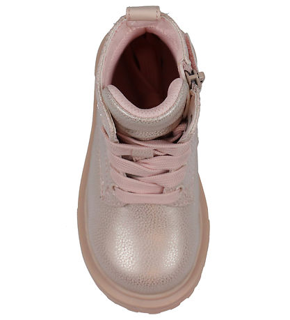 Calvin Klein Støvler - Lace-Up - Metallisk Rosa