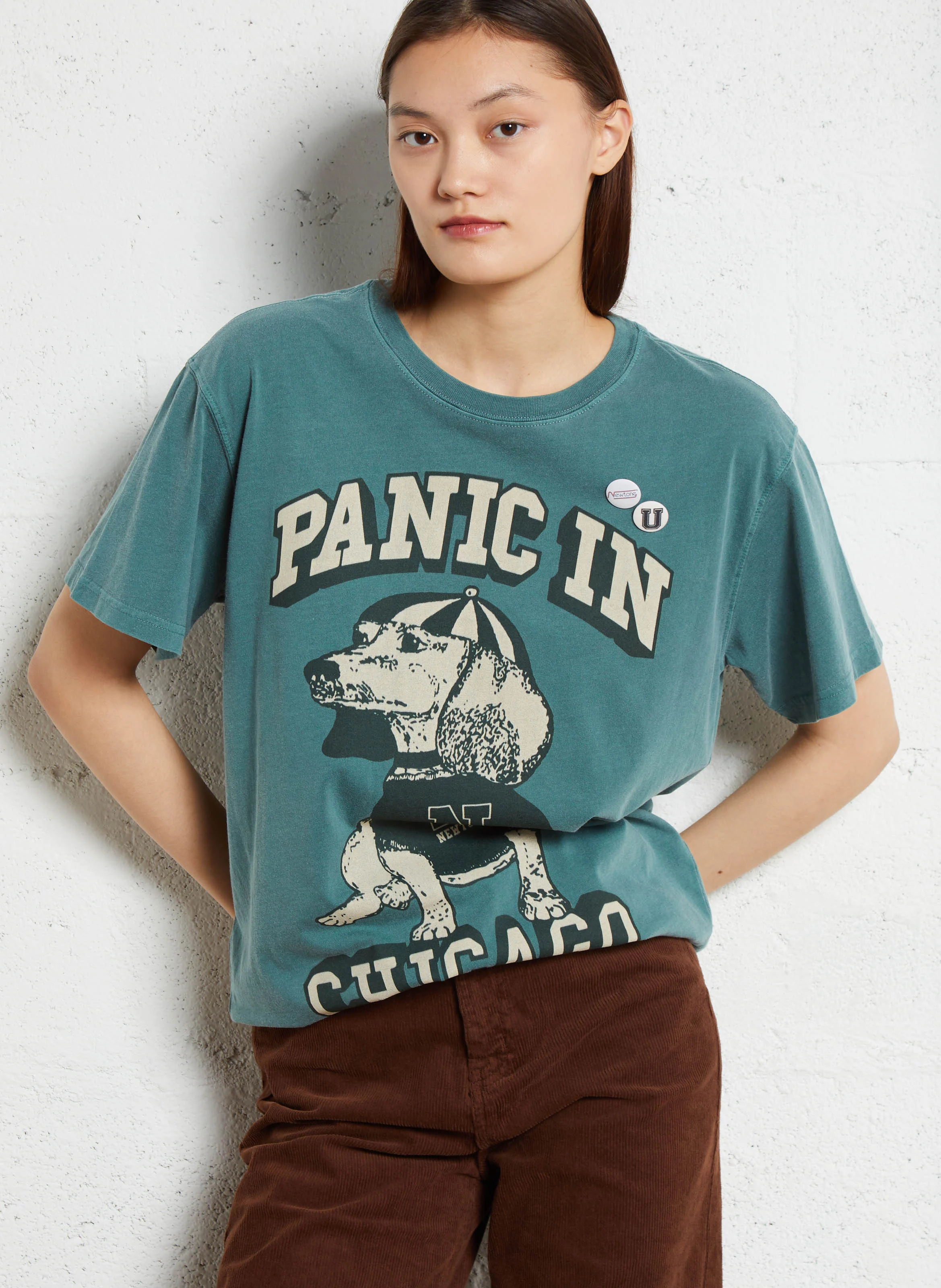TRUCKER CHICAGO - Tee-shirt col rond en coton | Vert