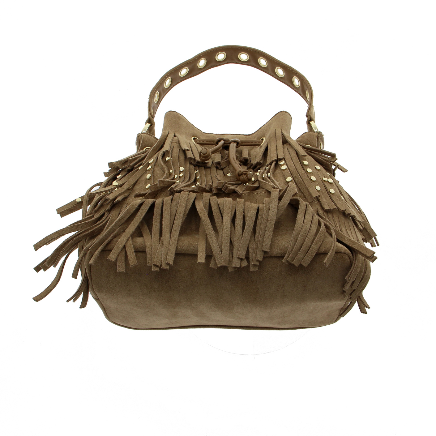 Beuteltasche beige