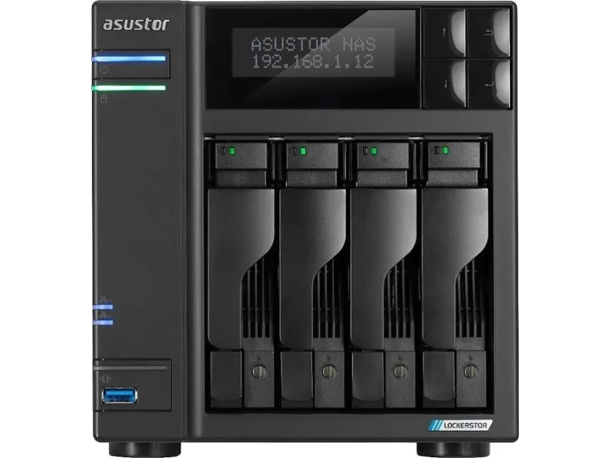 ASUSTOR Lockerstor 4 Gen2 AS6704T - NAS-server - 4 bays - SATA 6Gb/s - RAID RAID 0, 1, 5, 6, 10, JBOD - RAM 4 GB - 2.5 Gigabit Ethernet - iSCSI support