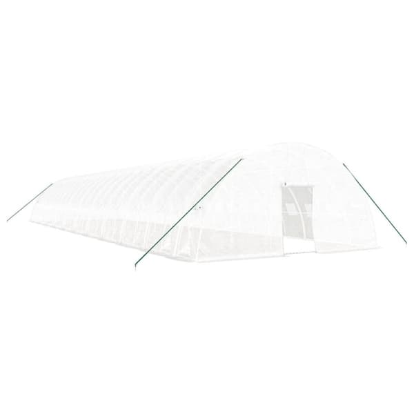 vidaXL Drivhus med stålramme hvit 132 m² 22x6x2,85 m