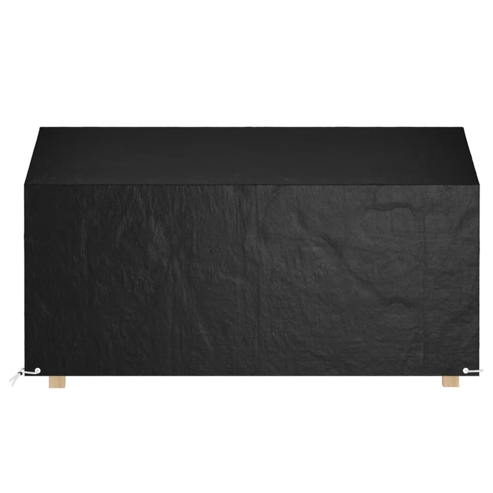 Housses de banc de jardin 2 pcs 12 œillets 210x70x70/88 cm pe