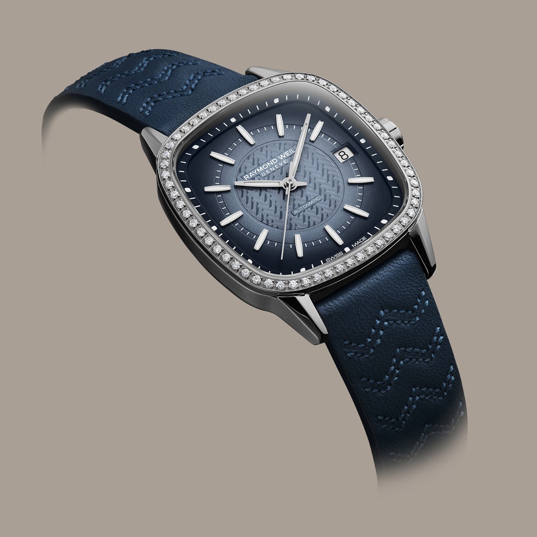 Raymond Weil Freelancer Square Automatik Diamonds Blau
