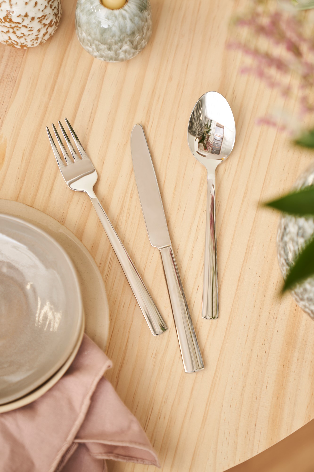 Ske med blank overflade | Rustfrit stål. 19,8 cm. | Silver