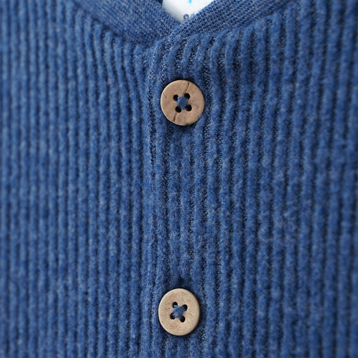 Topomini Baby Langarmshirt mit Rippstruktur dunkelblau