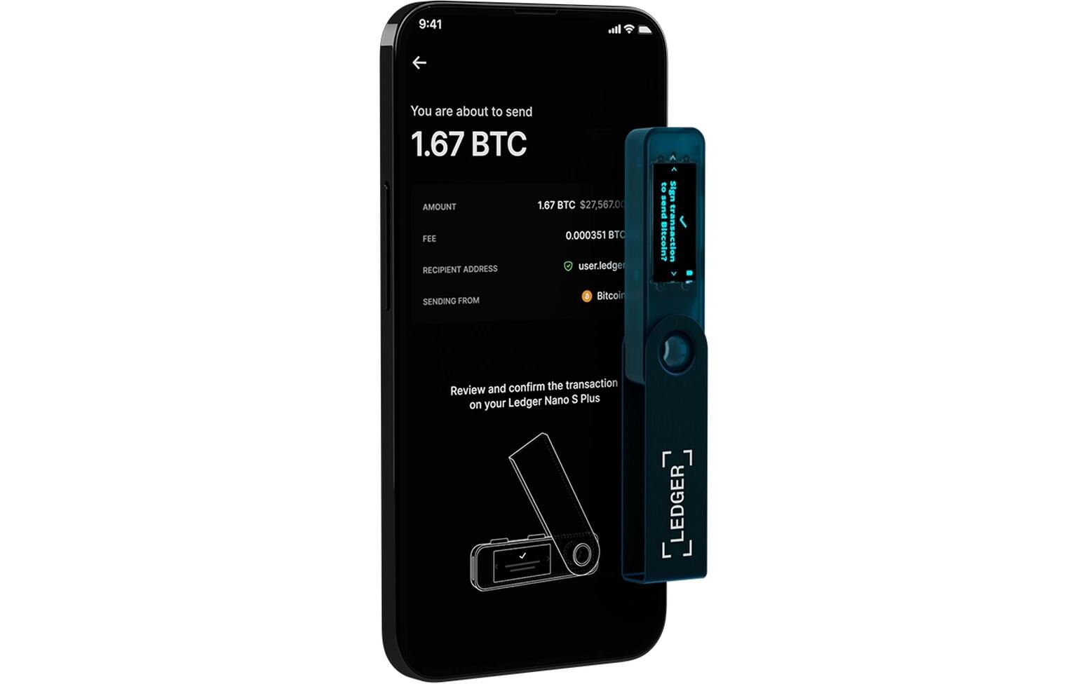 Nano S Plus Sapphire BlueCrypto-Hardware-Wallet zum Kaufen, Verwalten und Vermehren digitaler Vermögenswerte