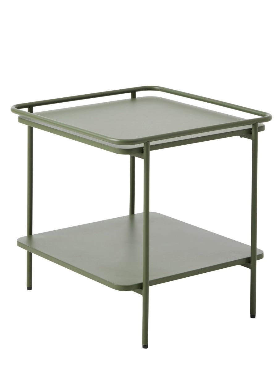Giga Living - Nachtkastje Groen Metaal - 45x45x44,3cm - Yuba