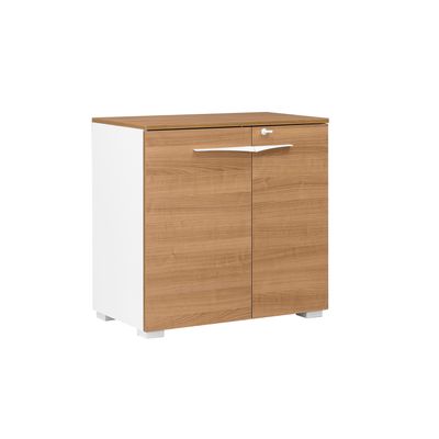 Rangement bas XENON - L80 x H78 x P45 - 2 portes - Merisier italien