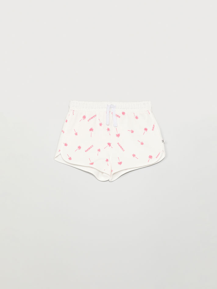 Conjunto de 4 shorts de fleece lisos e estampados - Oceano