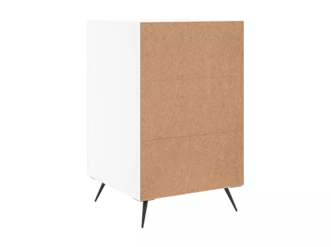 Table de chevet blanc 40x40x66 cm bois d'ingénierie