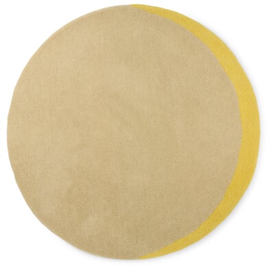 Teppich Eclipse, Beige-Gelb, Ø 120 cm