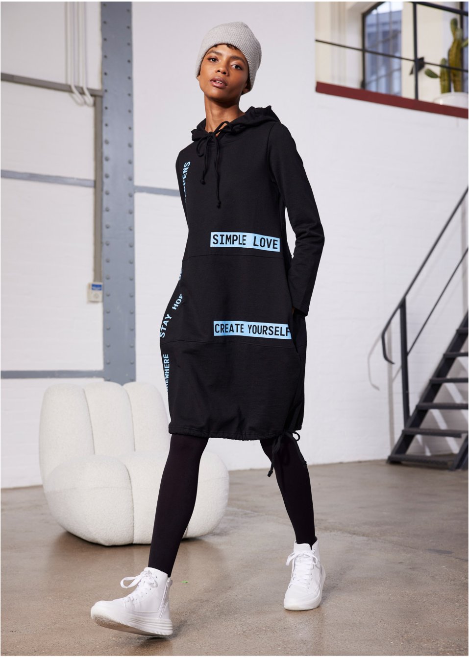 Robe sweat forme en O