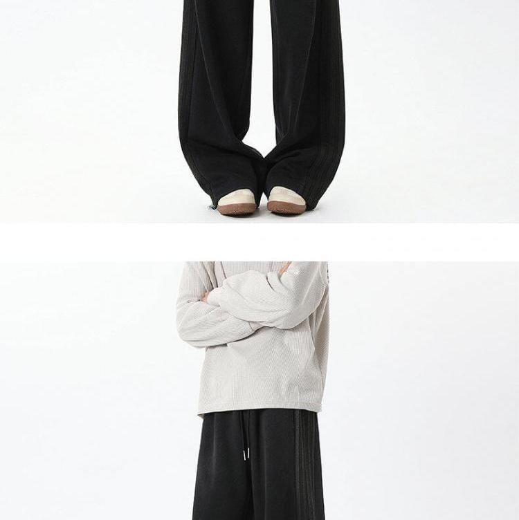 Kimeya - Hoge taille effen wijde joggingbroek