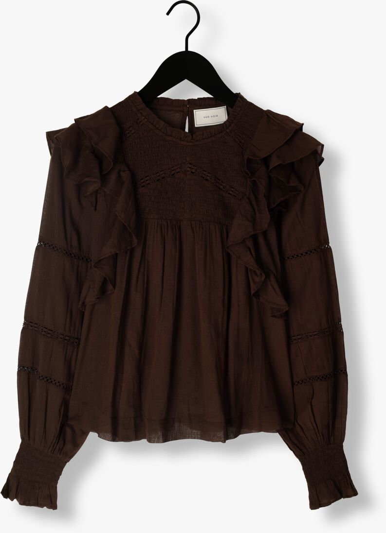NEO NOIR bruine neo noir blouse sarna s voile blouse